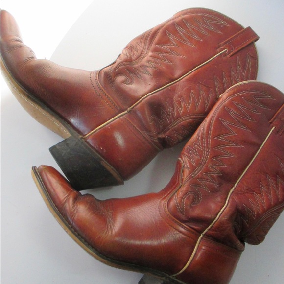 Acme Shoes - Vintage Acme Cowboy Boots Womens 7.5 C Embroidered